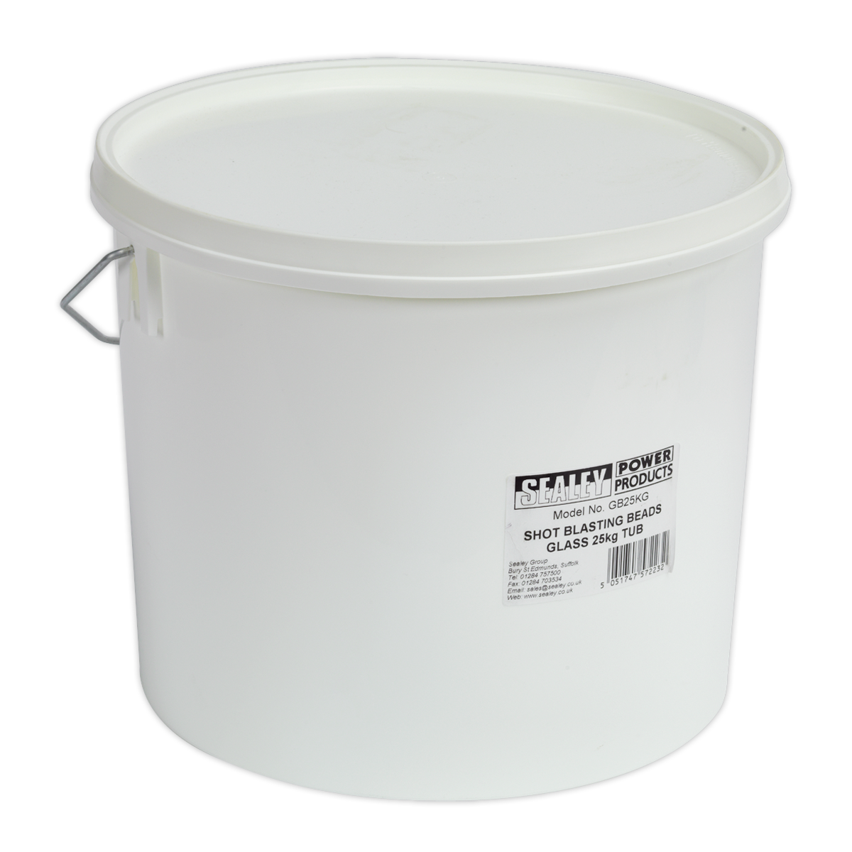 Sealey GB25KG 25kg Tub Shot Blasting Beads - Glass