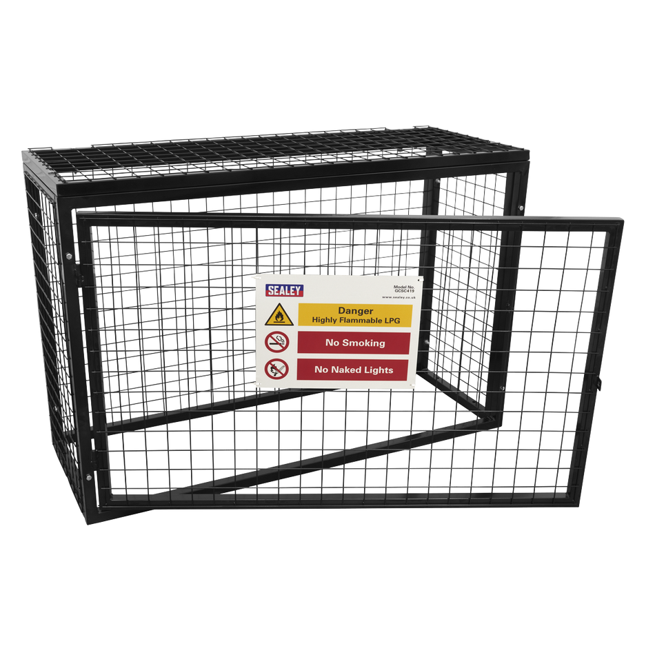 Sealey GCSC419 Safety Cage - 4 x 19kg Gas Cylinders