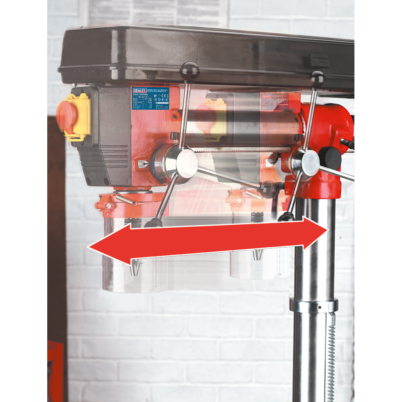 Sealey GDM1630FR 5-Speed Radial Floor Pillar Drill 1620mm Height 550W