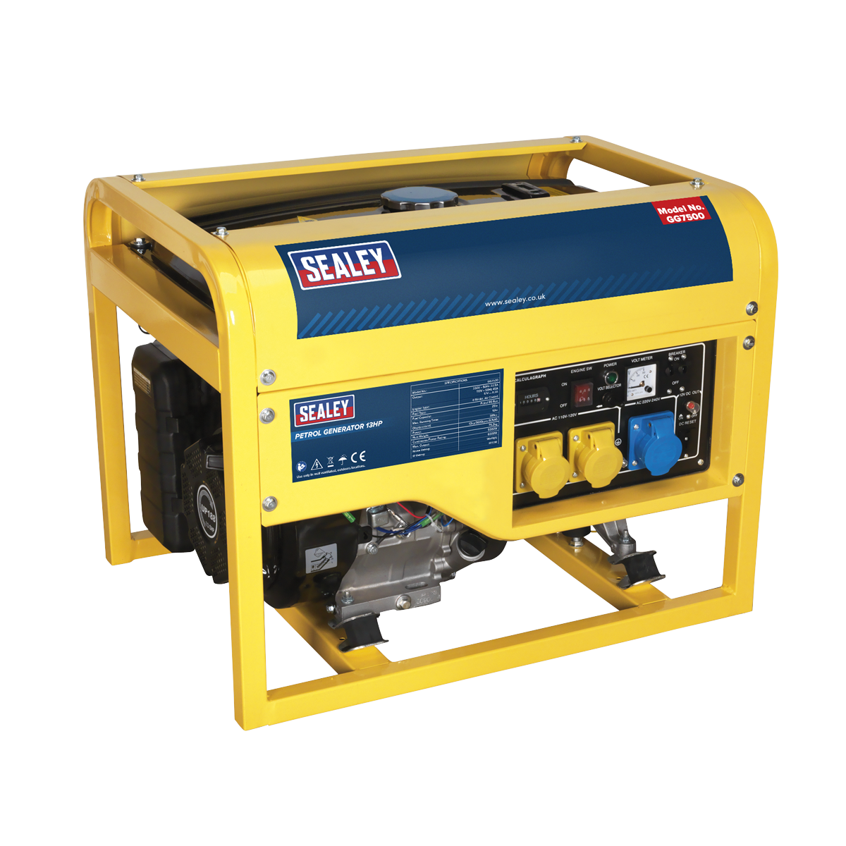 Sealey GG7500 6000W 110/230V Generator 13hp
