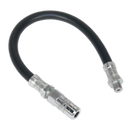 Sealey GGHE300 300mm Flexible Rubber Grease Gun Delivery Hose with 4-Jaw Connector