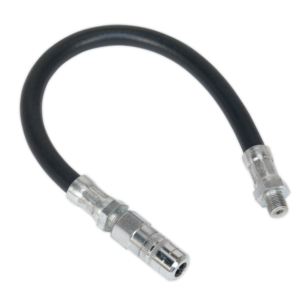 Sealey GGHE300 300mm Flexible Rubber Grease Gun Delivery Hose with 4-Jaw Connector