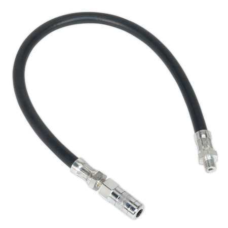 Sealey GGHE450 450mm Flexible Rubber Grease Gun Delivery Hose with 4-Jaw Connector