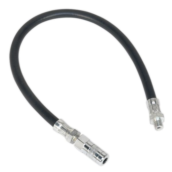 Sealey GGHE450 450mm Flexible Rubber Grease Gun Delivery Hose with 4-Jaw Connector