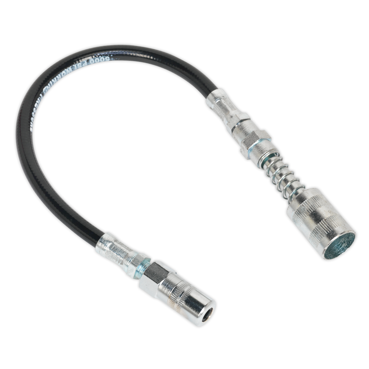 Sealey GGSF300 300mm Flexible Rubber Delivery Hose with 4-Jaw Connector & Quick Release Coupling