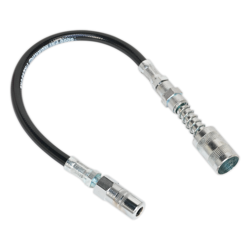 Sealey GGSF300 300mm Flexible Rubber Delivery Hose with 4-Jaw Connector & Quick Release Coupling