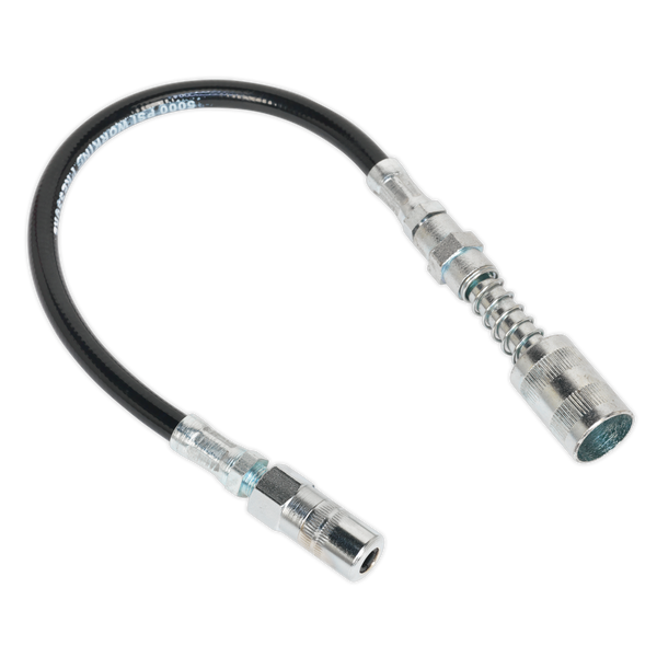 Sealey GGSF300 300mm Flexible Rubber Delivery Hose with 4-Jaw Connector & Quick Release Coupling