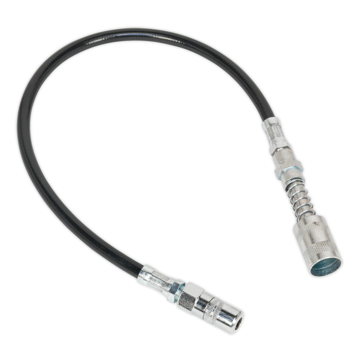Sealey GGSF450 450mm Flexible Rubber Delivery Hose with 4-Jaw Connector & Quick Release Coupling