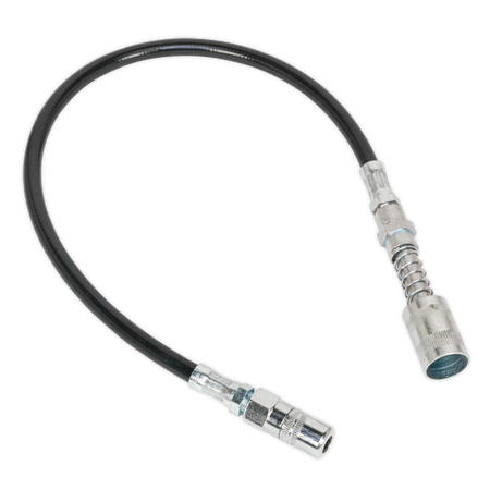 Sealey GGSF450 450mm Flexible Rubber Delivery Hose with 4-Jaw Connector & Quick Release Coupling