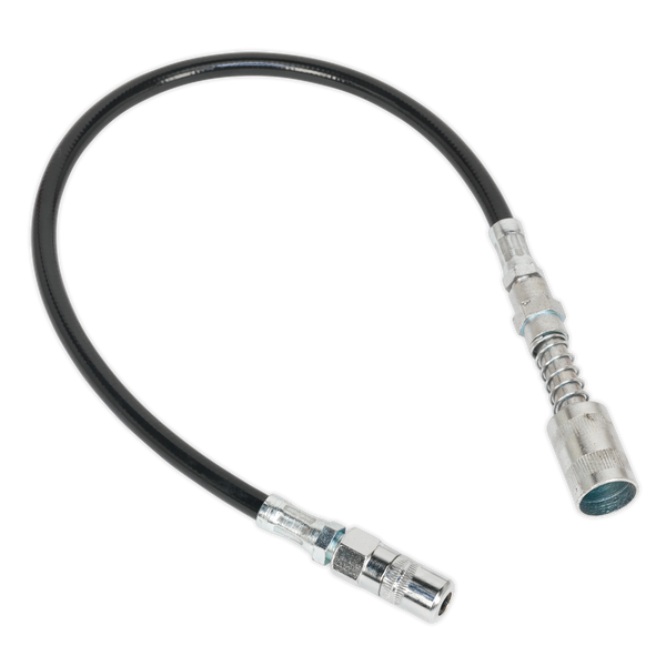 Sealey GGSF450 450mm Flexible Rubber Delivery Hose with 4-Jaw Connector & Quick Release Coupling