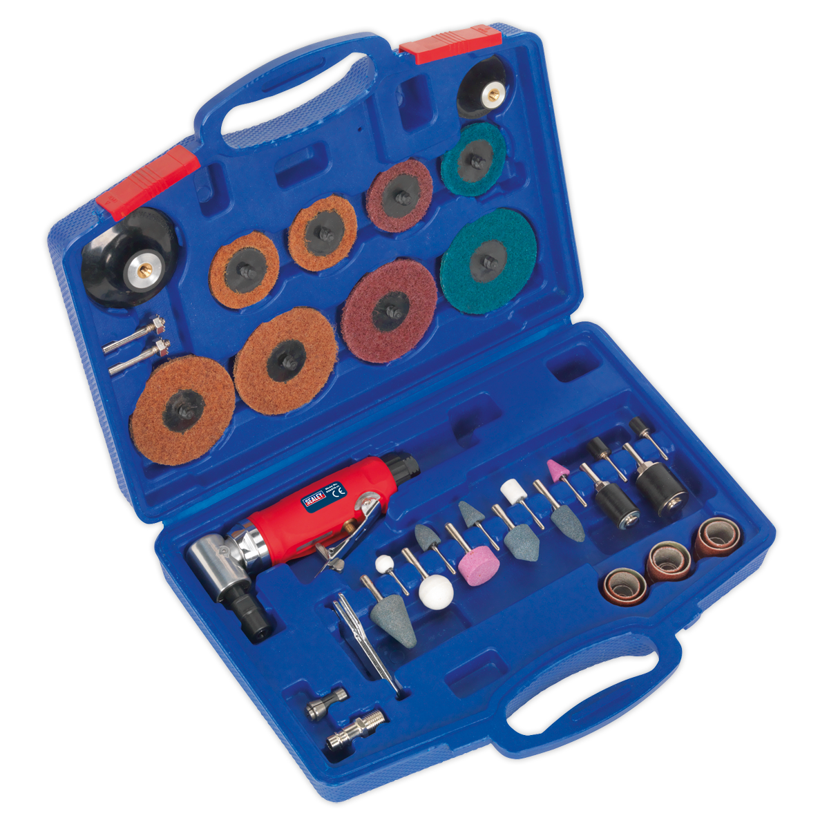 Sealey GSA674K 42pc Air Angle Die Grinding/Sanding Kit
