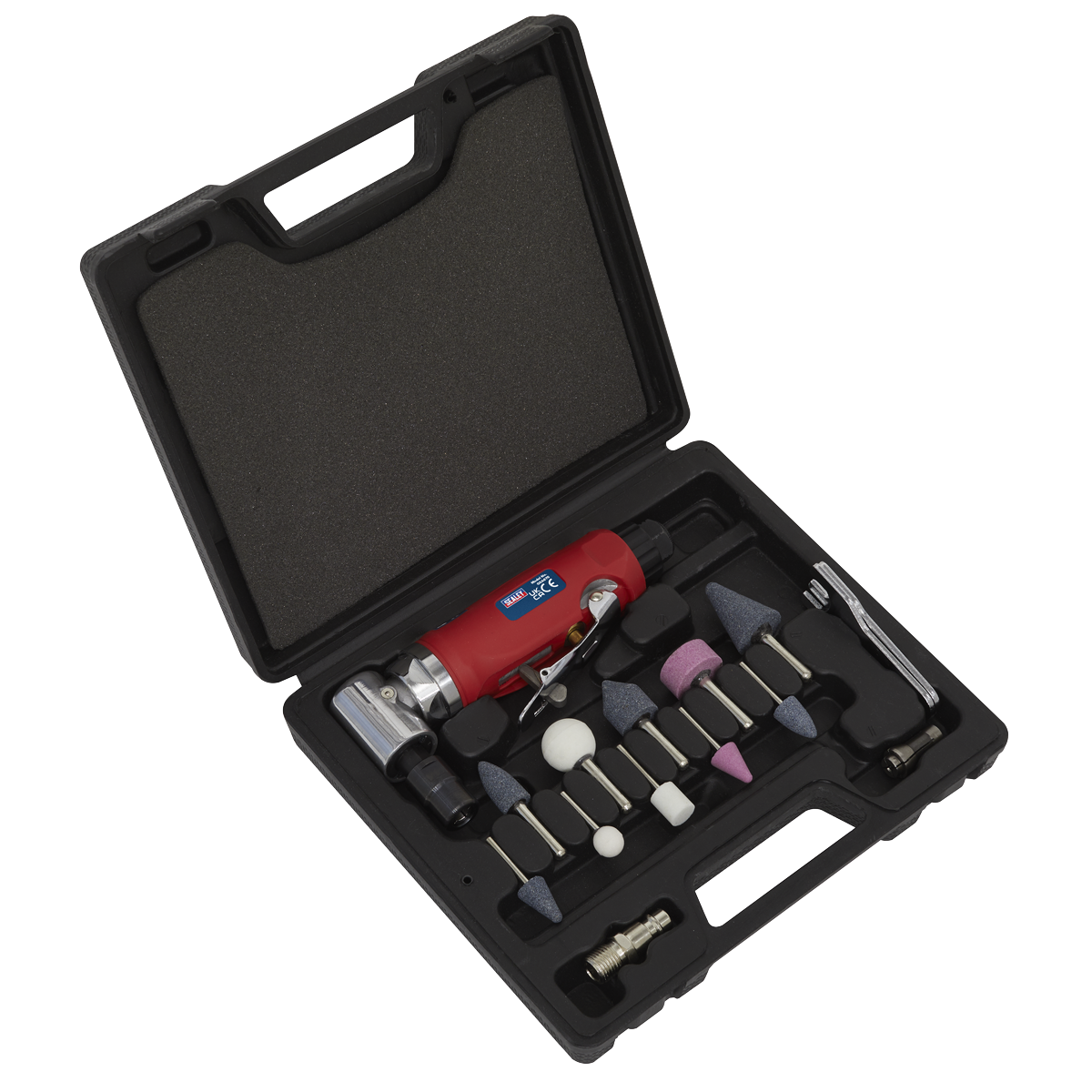 Sealey GSA675 15pc 90‚àö√á¬¨‚àû Angle Air Die Grinder Kit