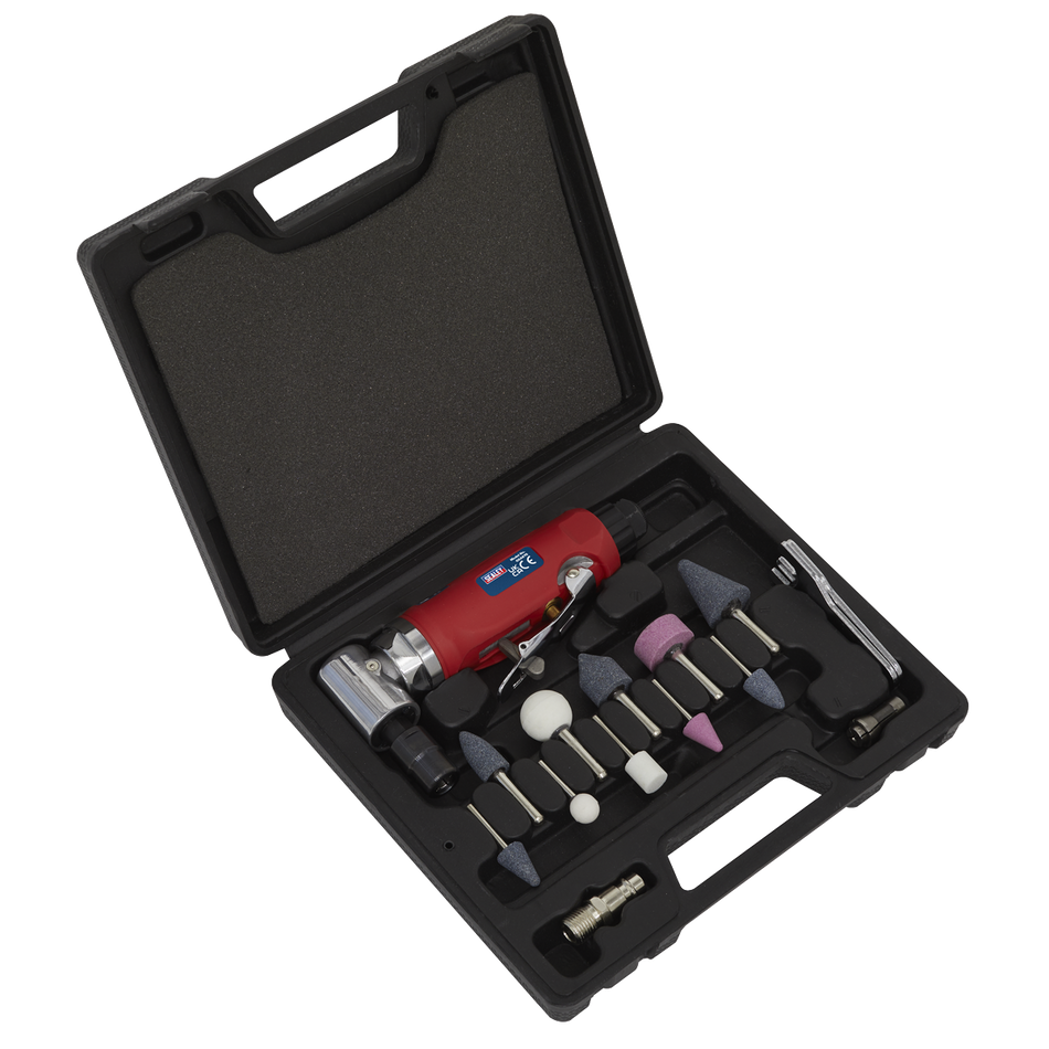 Sealey GSA675 15pc 90‚àö√á¬¨‚àû Angle Air Die Grinder Kit
