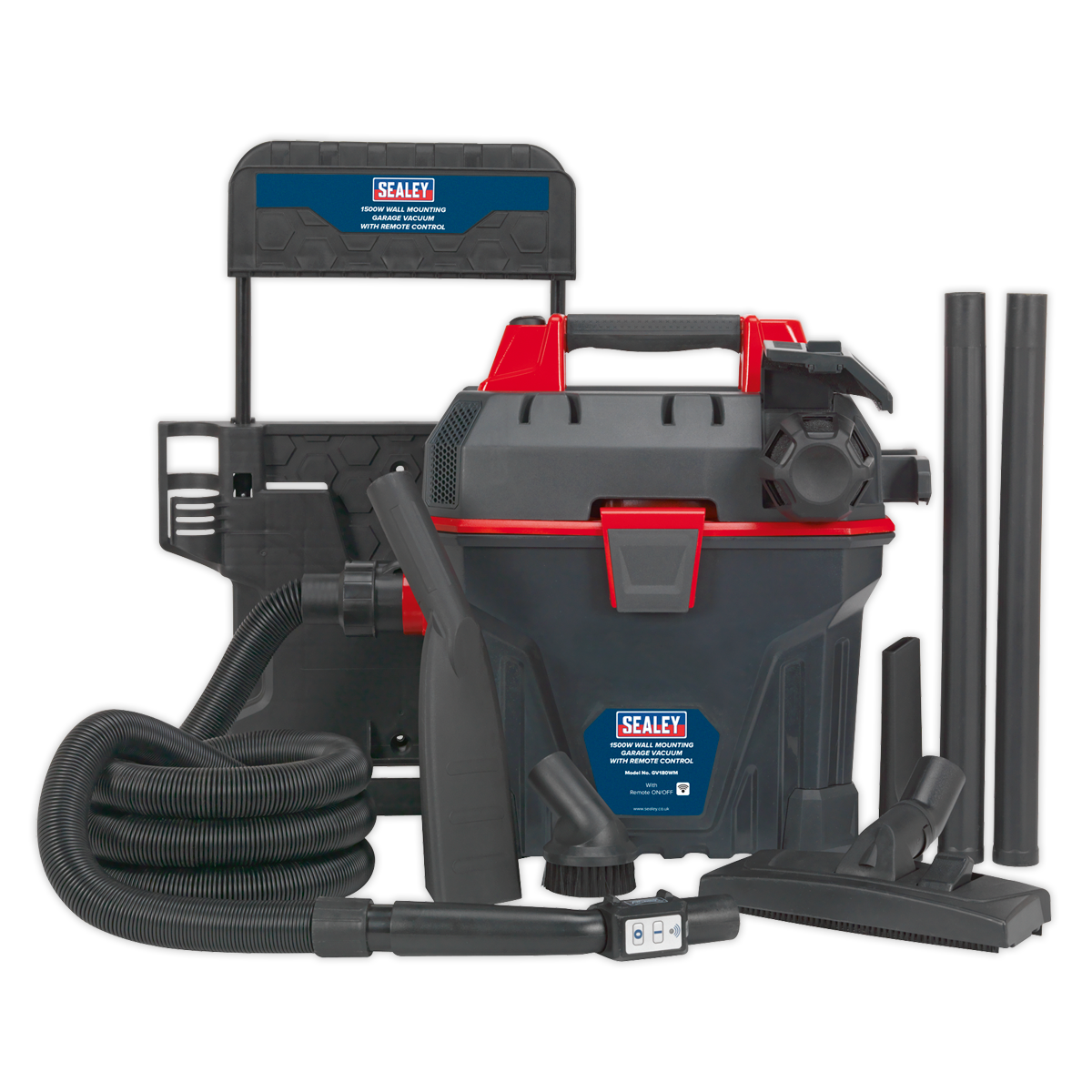 Sealey GV180WM 1500W Wall Mounting Garage Vacuum with Remote Control