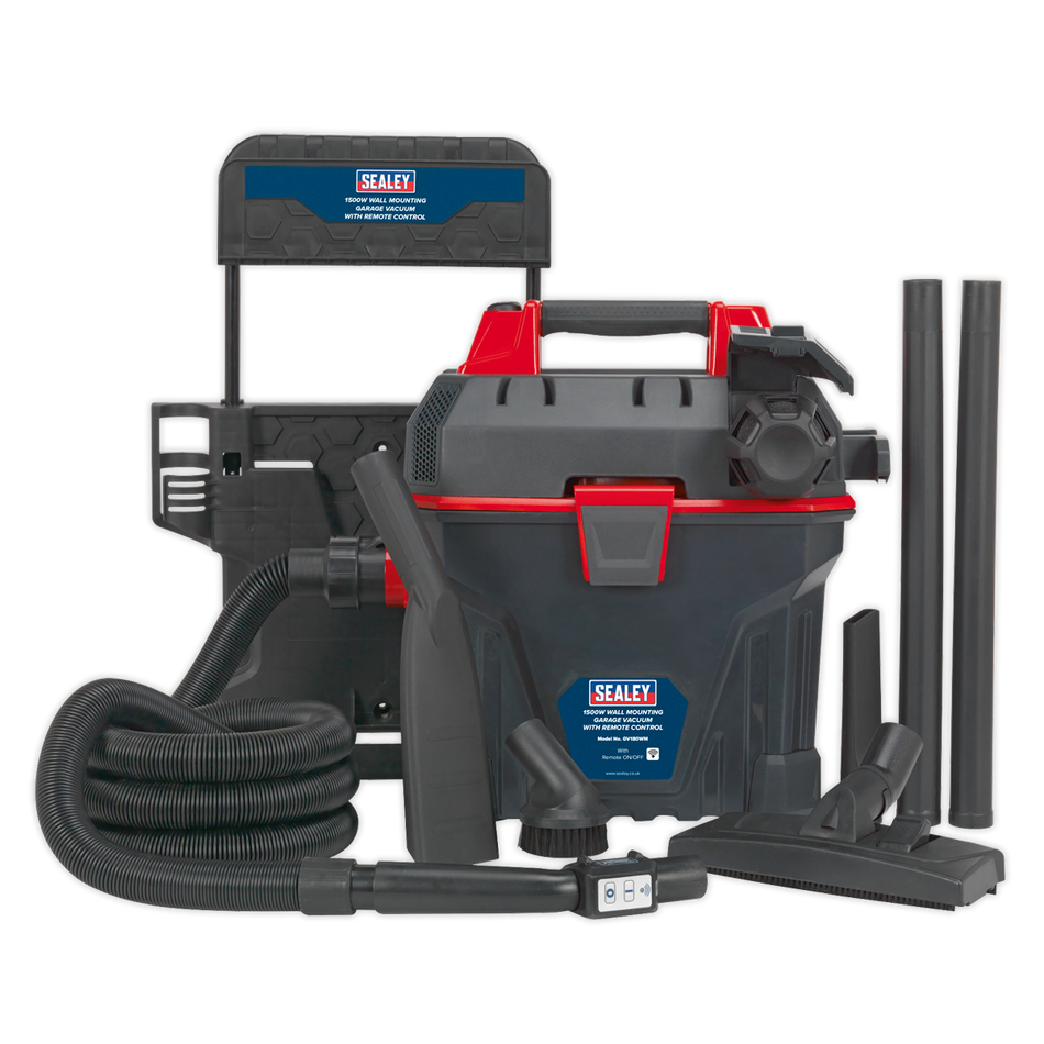 Sealey GV180WM 1500W Wall Mounting Garage Vacuum with Remote Control