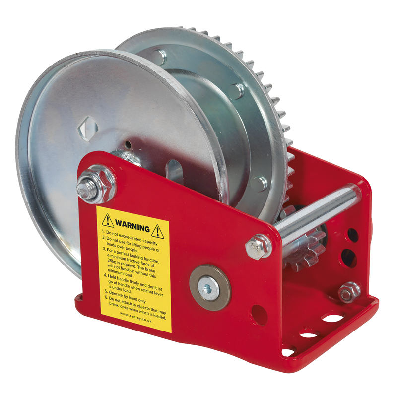 Sealey GWE1200B 540kg Capacity Geared Hand Winch with Brake
