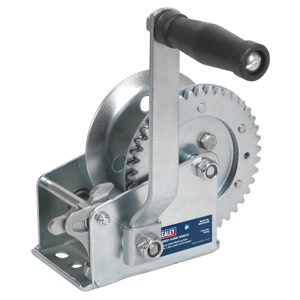 Sealey GWE1200M 540kg Capacity Geared Hand Winch