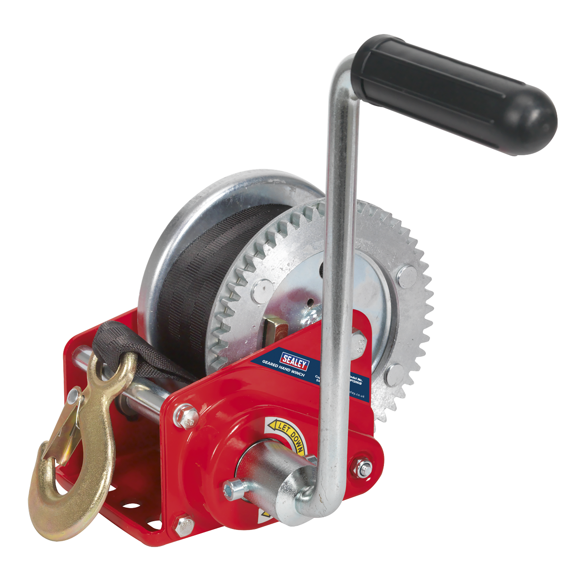 Sealey GWW1200B 540kg Capacity Geared Hand Winch with Brake & Webbing
