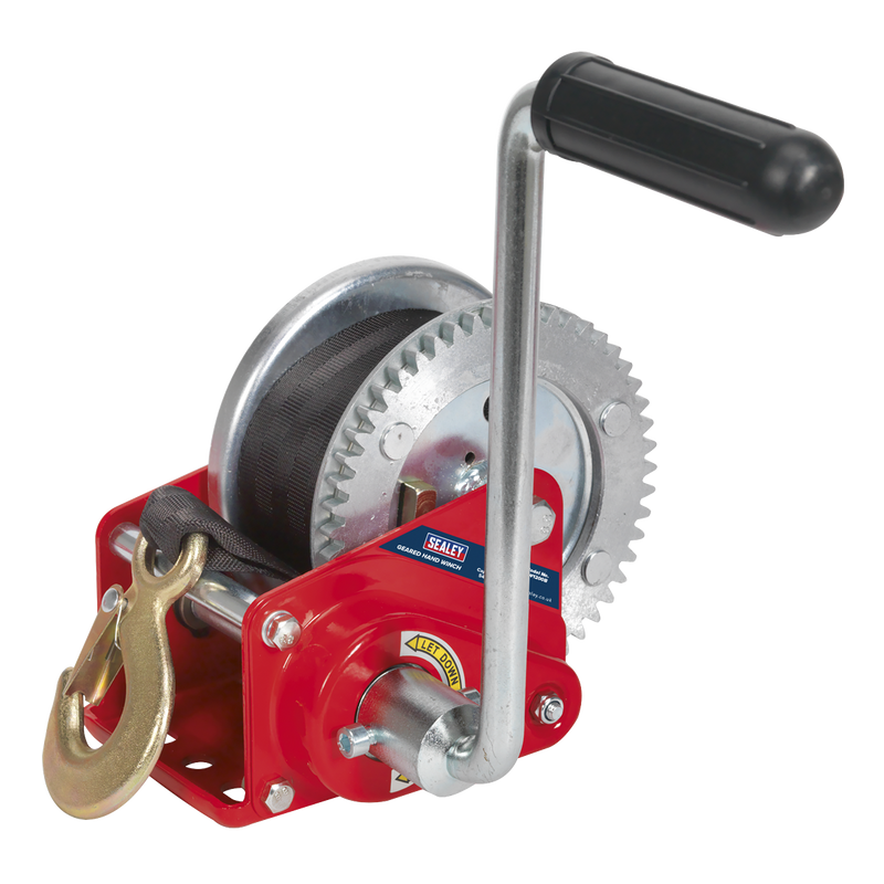 Sealey GWW1200B 540kg Capacity Geared Hand Winch with Brake & Webbing