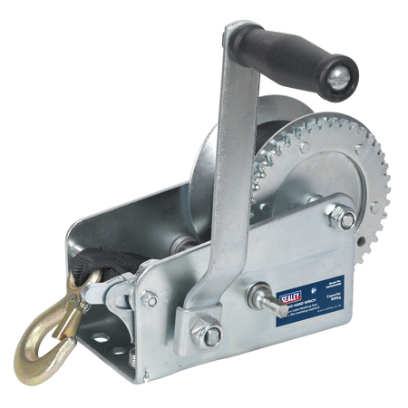 Sealey GWW2000M 900kg Capacity Geared Hand Winch with Webbing Strap