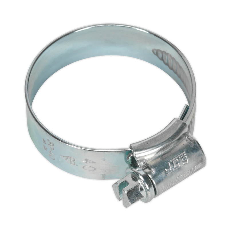 Sealey HCJ1X 30-40mm Zinc Plated HI-GRIP Hose Clip - Pack of 20