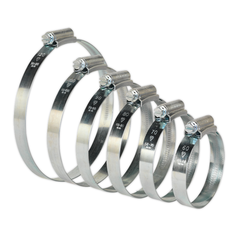 Sealey HCJ26A 26pc HI-GRIP Hose Clip Assortment - Sizes 45-160mm