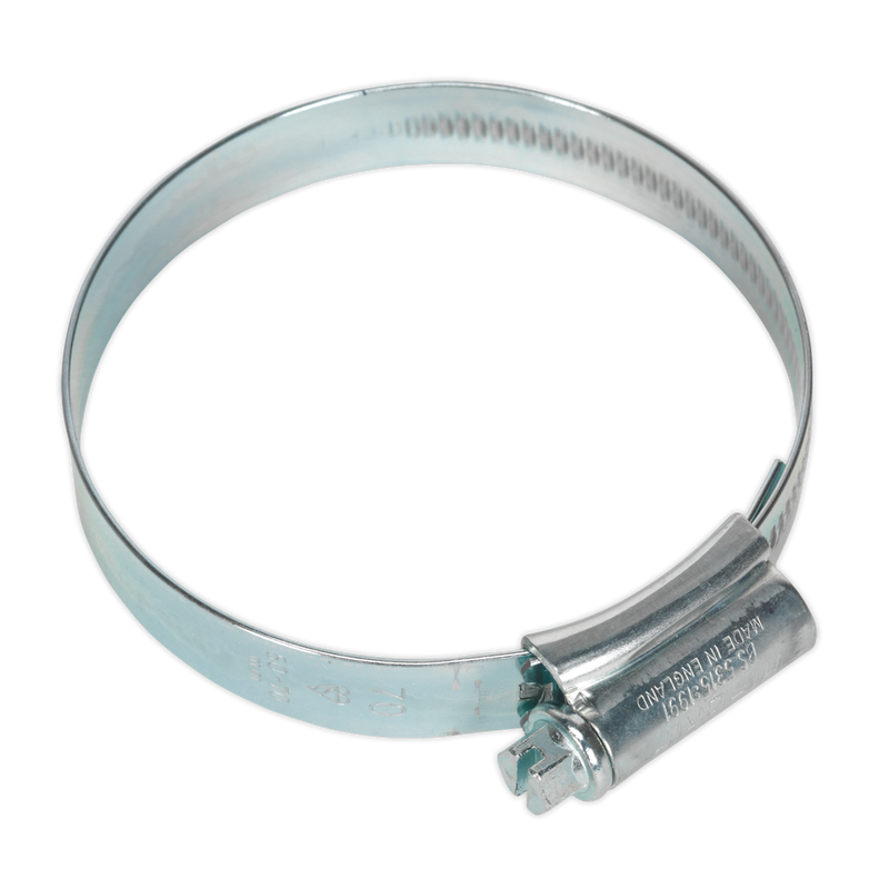 Sealey HCJ3 55-70mm Zinc Plated HI-GRIP Hose Clip - Pack of 10