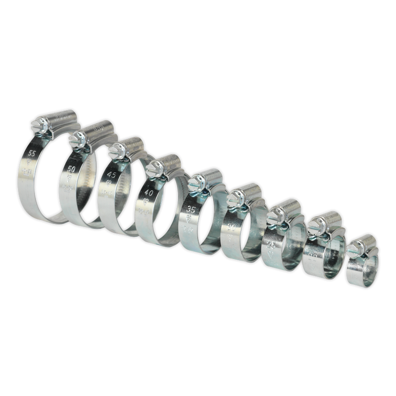 Sealey HCJ85A 85pc HI-GRIP Hose Clip Assortment - Sizes 9.5-55mm