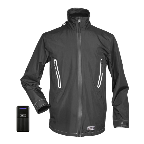 Sealey HJ03KIT 5V Heated Rain Jacket - Large With Power Bank