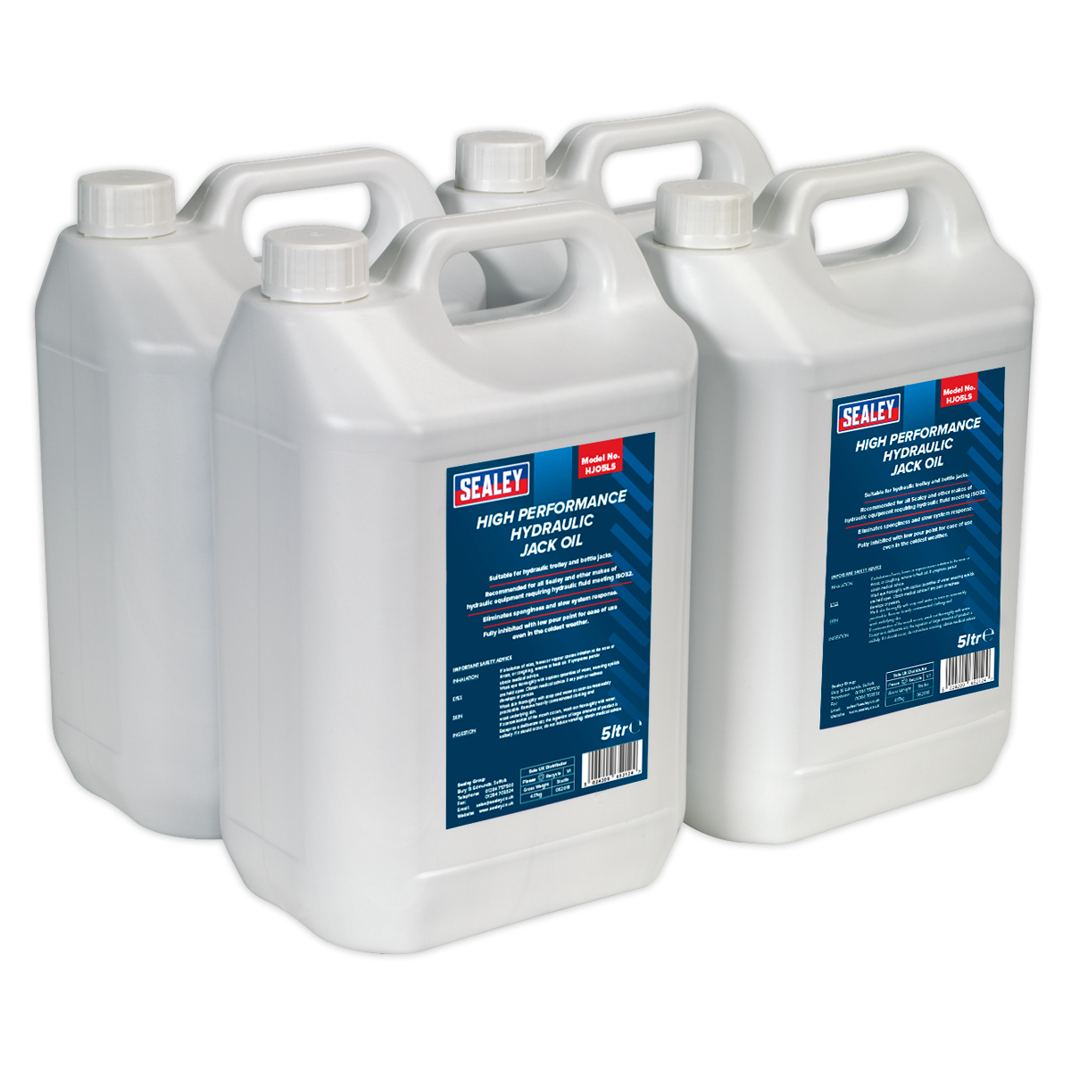 Sealey HJO/5L 5L Hydraulic Jack Oil - Pack of 4