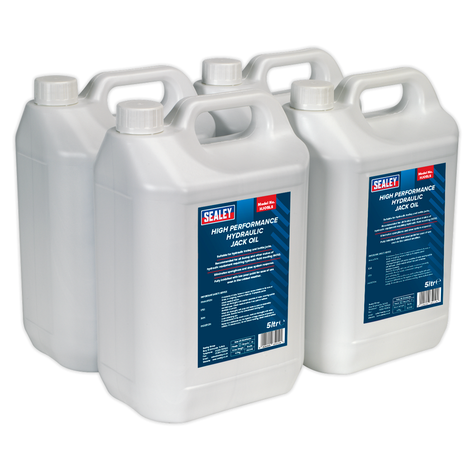 Sealey HJO/5L 5L Hydraulic Jack Oil - Pack of 4