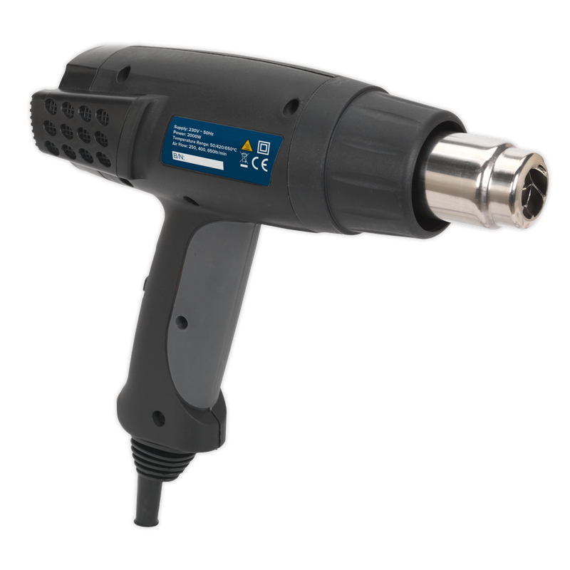Sealey HS100 1800W 3-Speed Hot Air Gun 50/420/650√Ç¬∞C