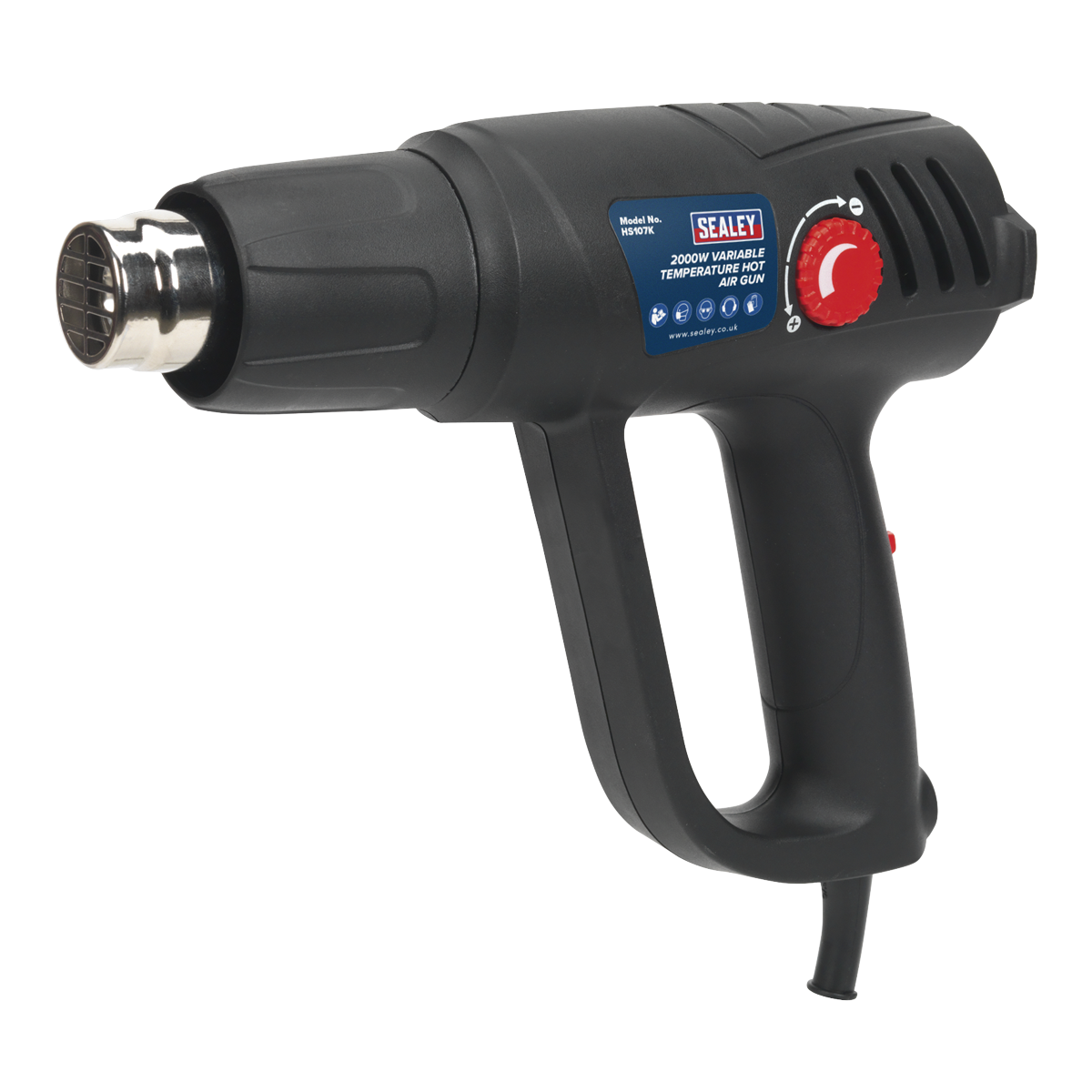 Sealey HS107K 2000W Variable Temperature Hot Air Gun Kit