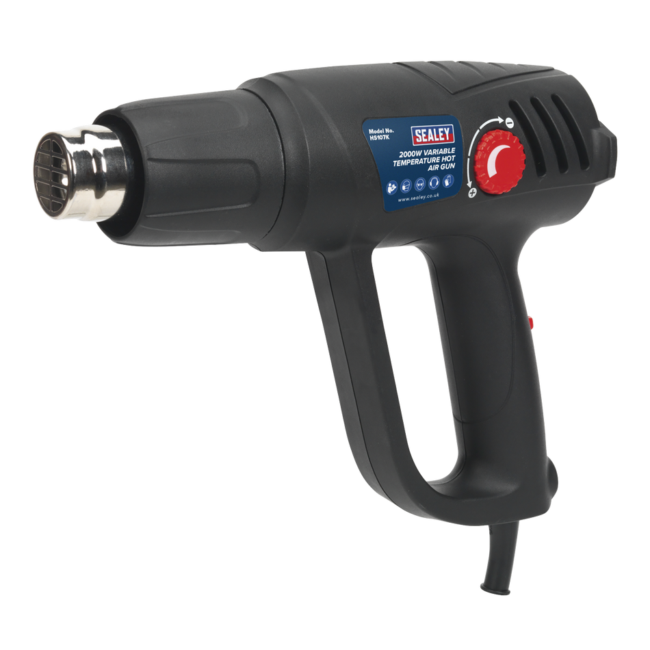 Sealey HS107K 2000W Variable Temperature Hot Air Gun Kit