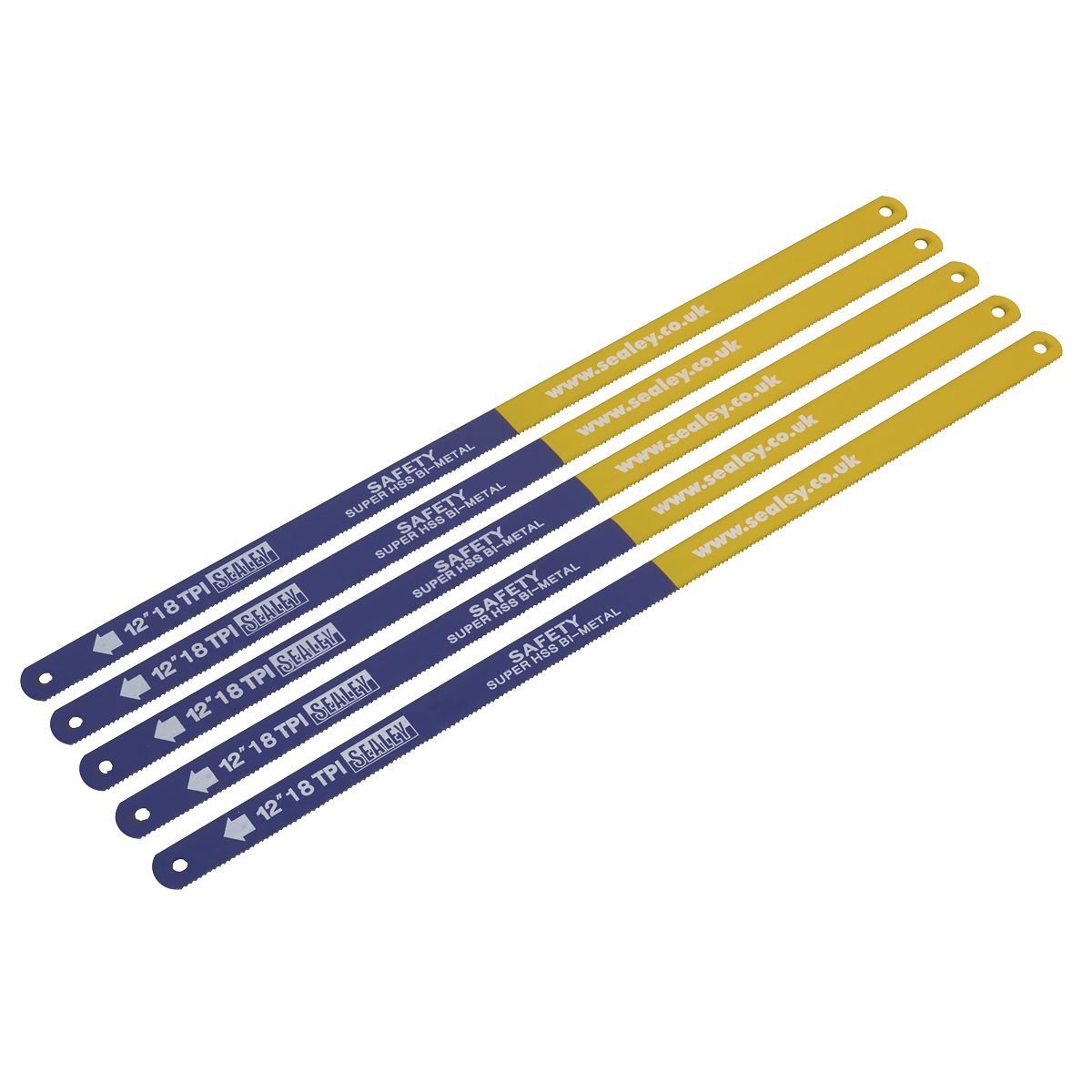 Sealey HSB0518 18tpi Bi-Metal Hacksaw Blade HSS - Pack of 5