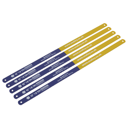 Sealey HSB0518 18tpi Bi-Metal Hacksaw Blade HSS - Pack of 5