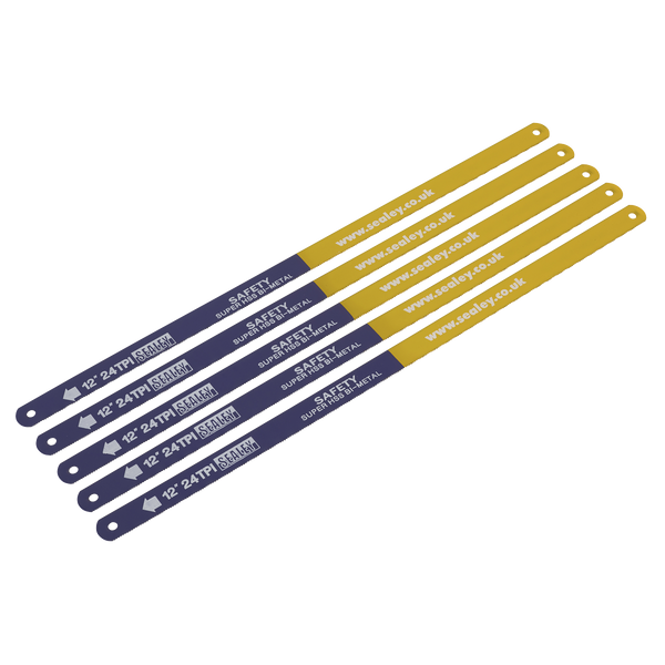 Sealey HSB0524 Hacksaw Blade 300mm HSS Bi-Metal 24tpi Pack of 5
