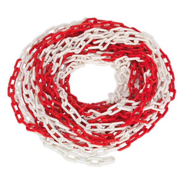 Sealey HSC25M 25m x 6mm Red/White Plastic Chain