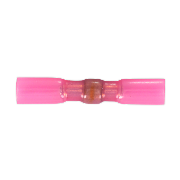 Sealey HSSB25R Red Heat Shrink Butt Connector with Crimp & Solder - Pack of 25