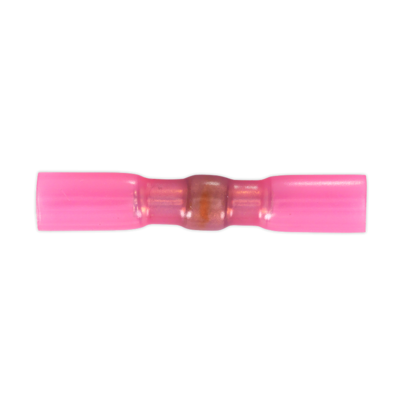 Sealey HSSB25R Red Heat Shrink Butt Connector with Crimp & Solder - Pack of 25