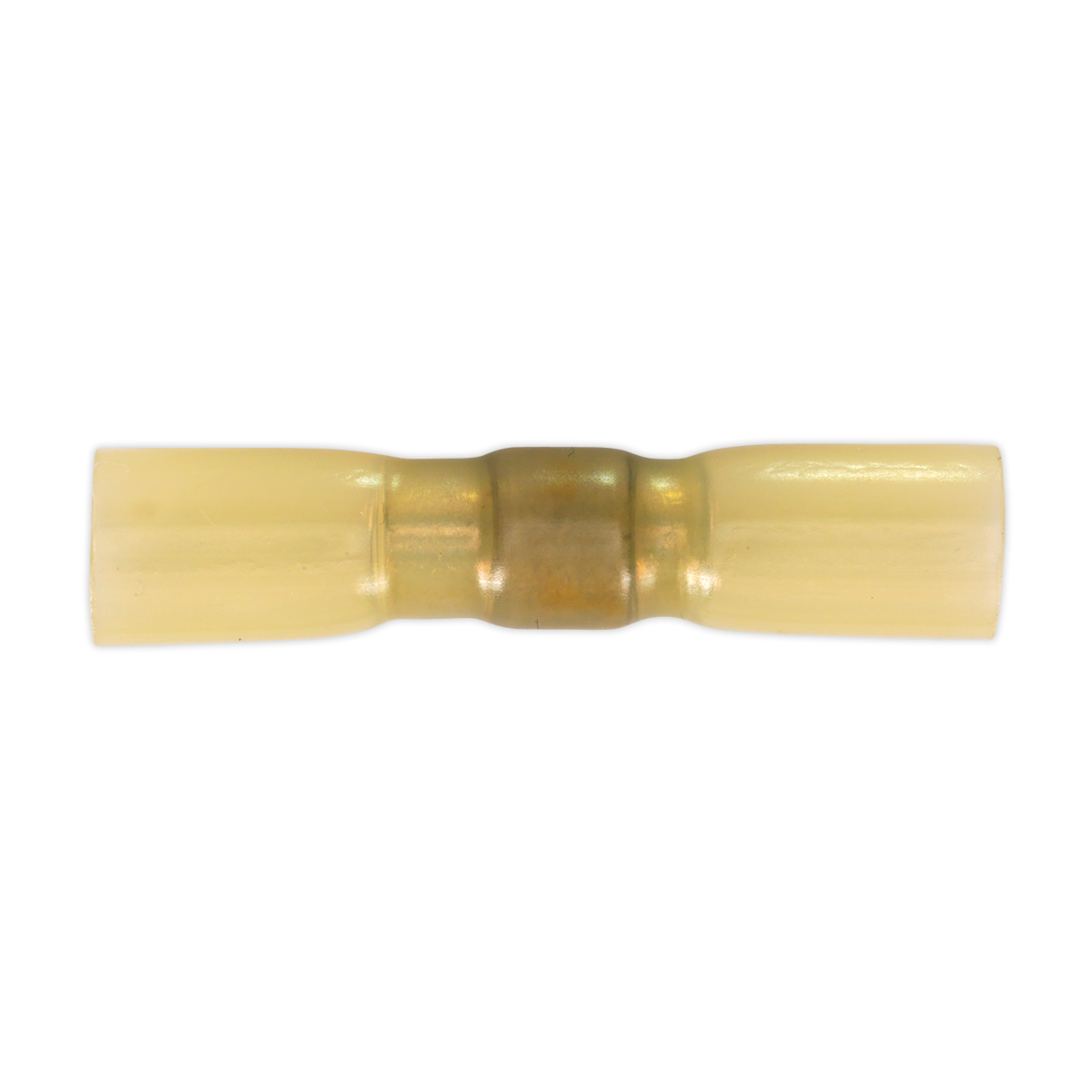 Sealey HSSB25Y Yellow Heat Shrink Butt Connector with Crimp & Solder - Pack of 25
