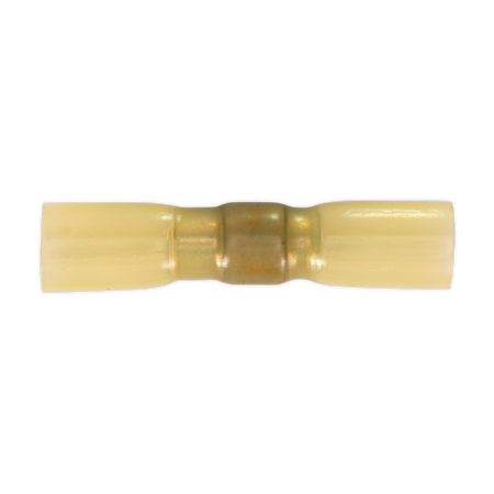 Sealey HSSB25Y Yellow Heat Shrink Butt Connector with Crimp & Solder - Pack of 25