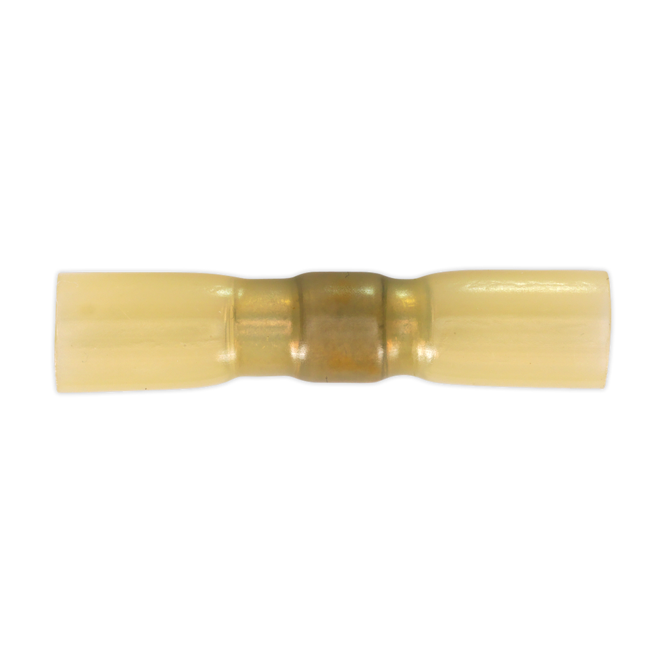 Sealey HSSB25Y Yellow Heat Shrink Butt Connector with Crimp & Solder - Pack of 25