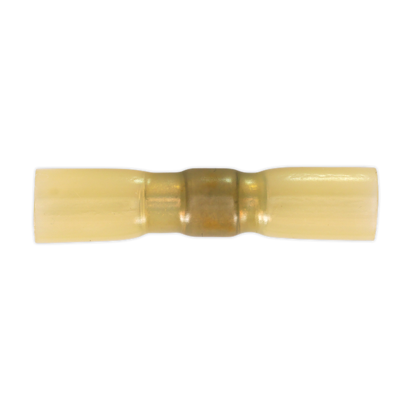 Sealey HSSB25Y Yellow Heat Shrink Butt Connector with Crimp & Solder - Pack of 25