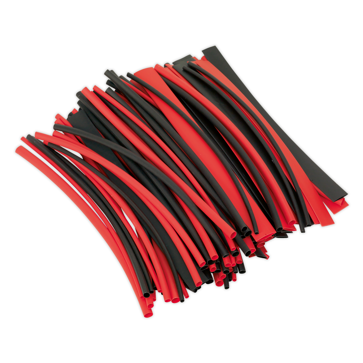 Sealey HST200BR 100pc 200mm Heat Shrink Tubing - Black & Red