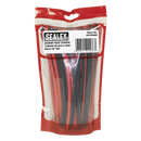 Sealey HST200BR 100pc 200mm Heat Shrink Tubing - Black & Red