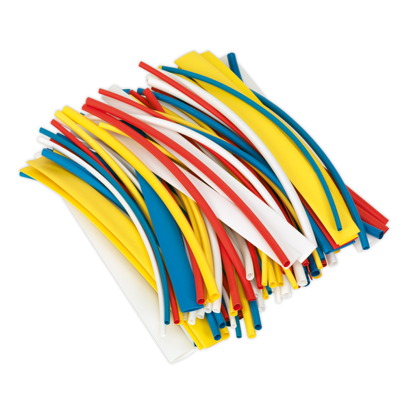 Sealey HST200MC 100pc 200mm Heat Shrink Tubing - Mixed Colours