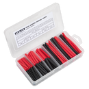Sealey HST501BR 180pc 50 & 100mm Heat Shrink Tubing Assortment - Black & Red