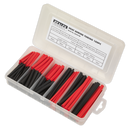 Sealey HST501BR 180pc 50 & 100mm Heat Shrink Tubing Assortment - Black & Red