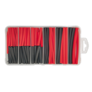 Sealey HST501BR 180pc 50 & 100mm Heat Shrink Tubing Assortment - Black & Red